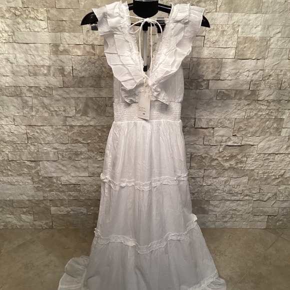 Caroline Constas V-Neck Ruffle Maxi Dress (NWT) - Picture 6 of 11